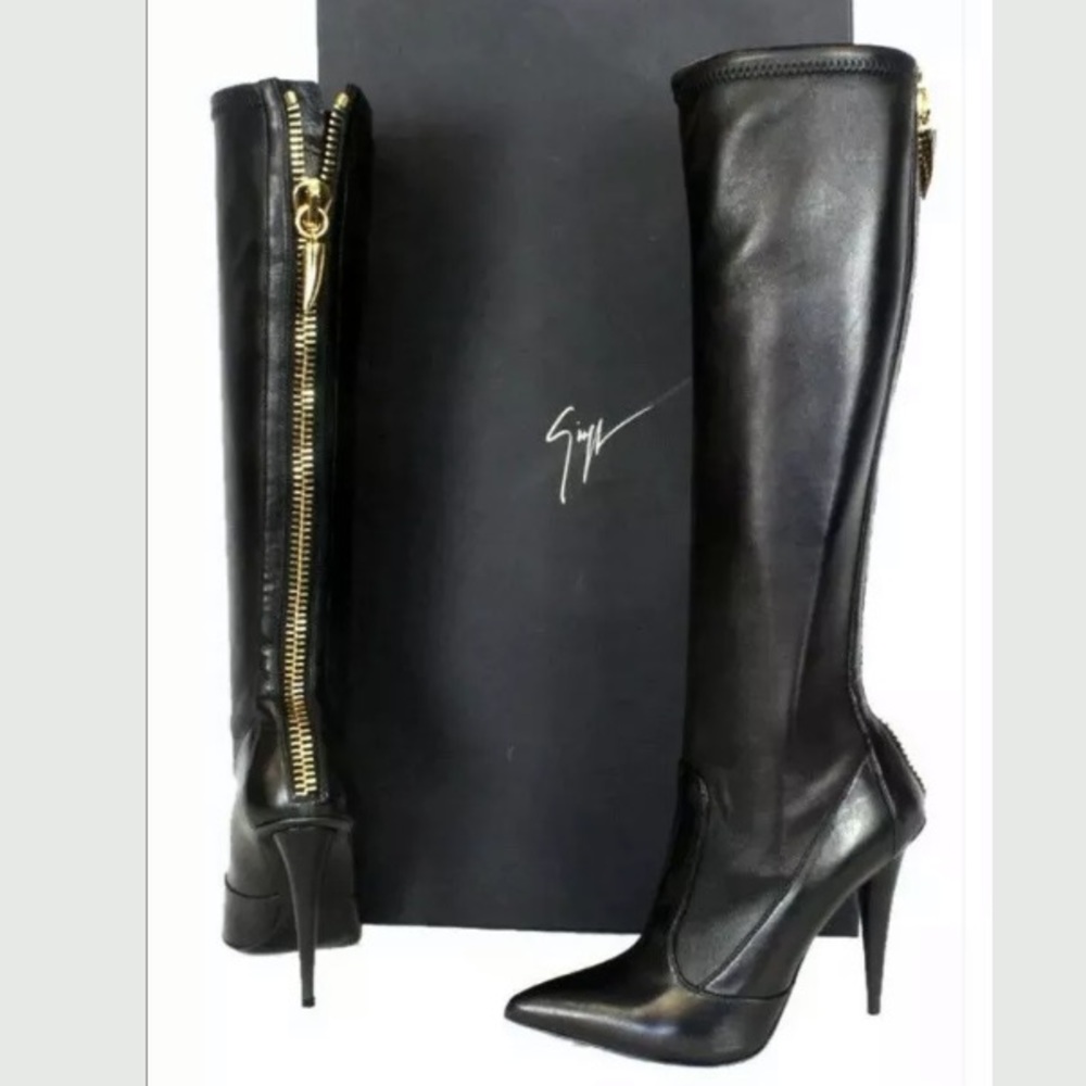 Giuseppe Zanotti Ester 110 Leather Knee Boots 37